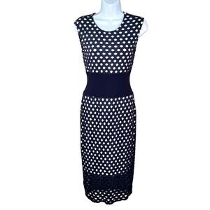 Bailey 44 Blue Cut Out Sleeveless Sheath Dress Small